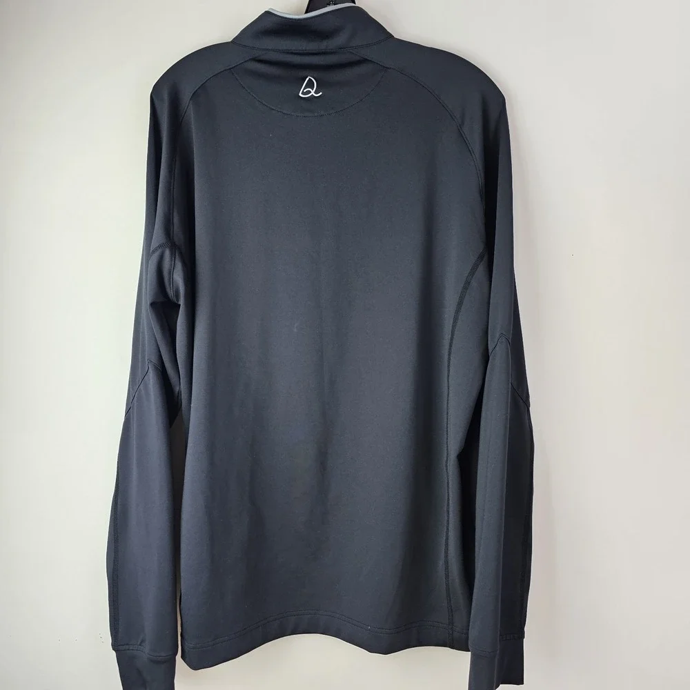 Deolax Pullover Large Mens Black Quarter‎ Zip Golf Performance Stretch Athletic